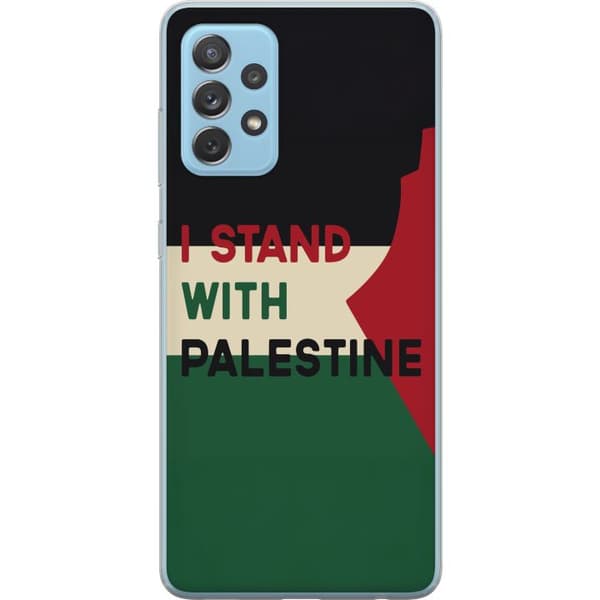 Samsung Galaxy A52 5G Genomskinligt Skal Stand with Palestine – solidaritetsdesign med starkt budskap