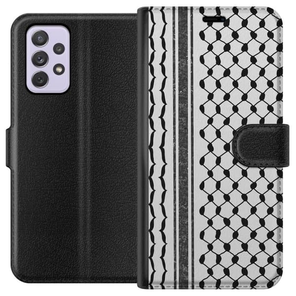 Samsung Galaxy A52s 5G Lompakkokotelo Palestiinalainen kuvio - perinteiseen tyyliin inspiroima keffiyeh-kangas