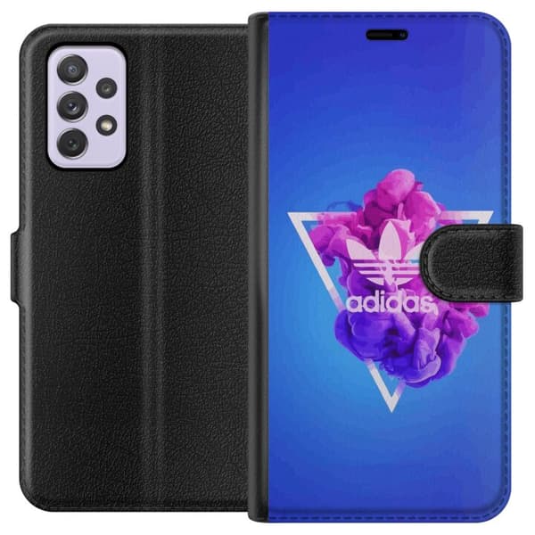 Samsung Galaxy A52s 5G Plånboksfodral Adidas-inspirerad blå design – sportigt motiv med retrovibe i blå toner