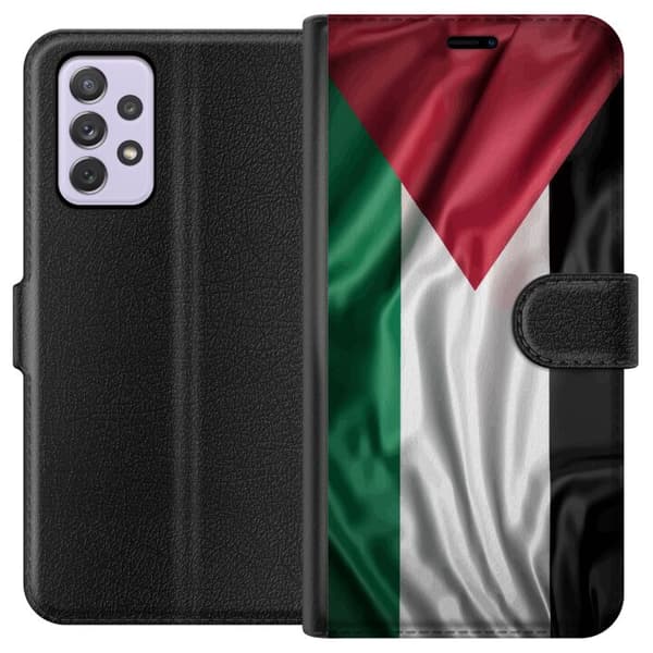 Samsung Galaxy A52s 5G Lompakkokotelo Palestiinan lippu – ikoninen vapauden symboli punaisessa, mustassa, valkoisessa ja vihreässä