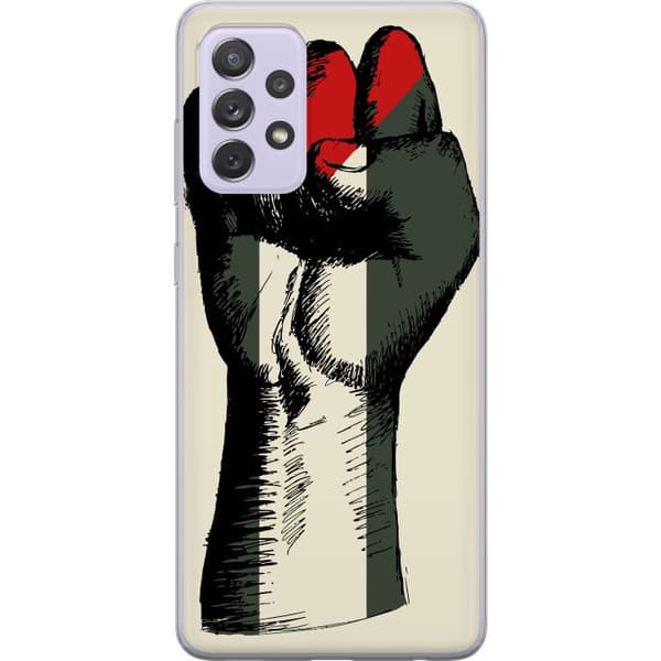 Samsung Galaxy A52s 5G Gennemsigtig cover Hånd bundet i Palæstinas farver - kraftfuldt symbol for frihedsbevægelsen