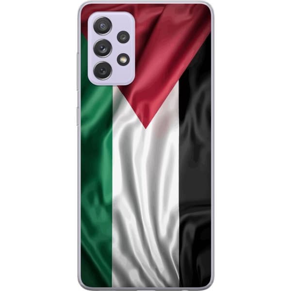 Samsung Galaxy A52s 5G Gennemsigtig cover Palestinaflaget – ikonisk frihedssymbol i rød, sort, hvid og grøn