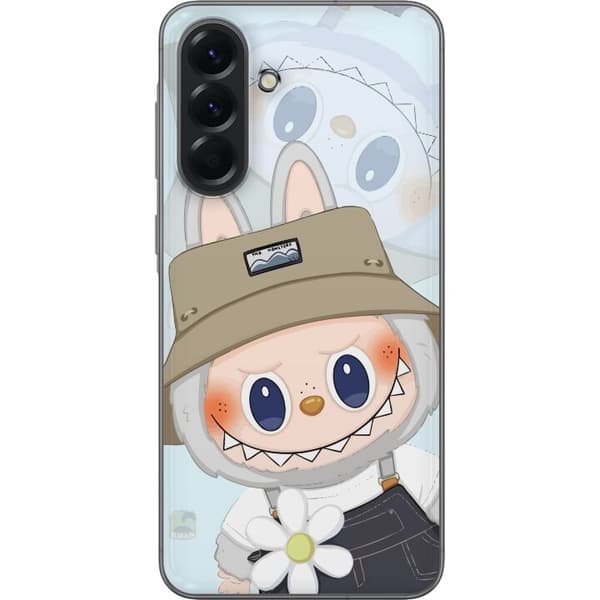 Samsung Galaxy A56 Gennemsigtig cover Labubu med hat - Pop Mart figur Mr. Butcher i retro-stil med karakter