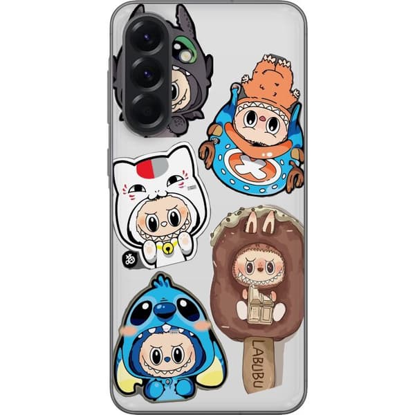 Samsung Galaxy A56 Genomskinligt Skal Labubu figursamling – Pop Mart Labubu The Monsters i färgglad design