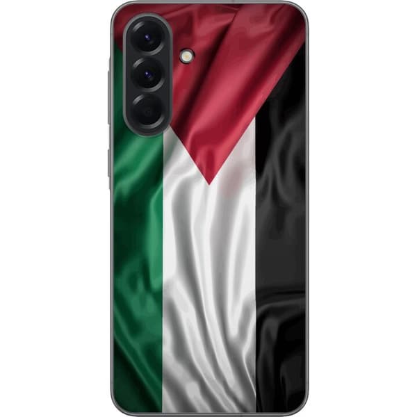 Samsung Galaxy A56 Genomskinligt Skal Palestinaflaggan – ikoniskt frihetsmotiv i rött, svart, vitt och grönt