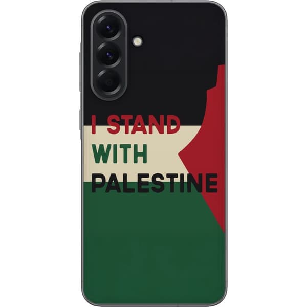 Samsung Galaxy A56 Gennemsigtig cover Stå sammen med Palæstina - solidaritetsdesign med en stærk besked