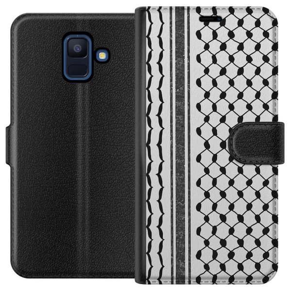 Samsung Galaxy A6 (2018) Tegnebogsetui Palæstinensisk mønster - inspireret af traditionel stil keffiyeh-stof