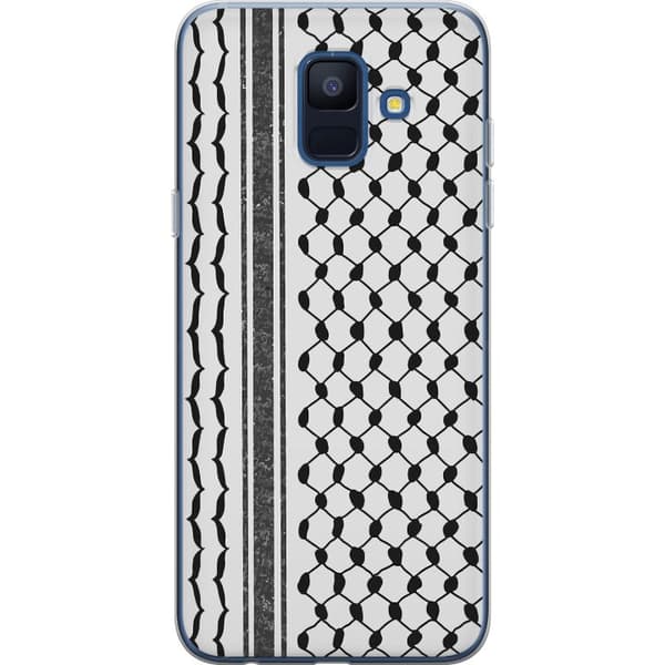 Samsung Galaxy A6 (2018) Läpinäkyvä kuori Palestiinalainen kuvio - perinteiseen tyyliin inspiroima keffiyeh-kangas