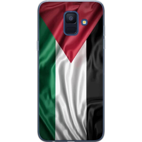 Samsung Galaxy A6 (2018) Läpinäkyvä kuori Palestiinan lippu – ikoninen vapauden symboli punaisessa, mustassa, valkoisessa ja vihreässä