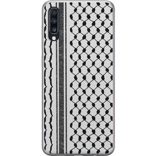 Samsung Galaxy A70 Gennemsigtig cover Palæstinensisk mønster - inspireret af traditionel stil keffiyeh-stof