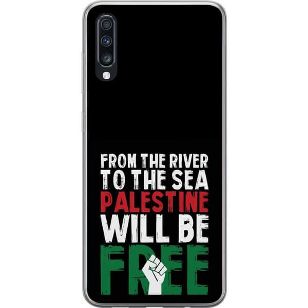 Samsung Galaxy A70 Läpinäkyvä kuori Vapauta Palestiina