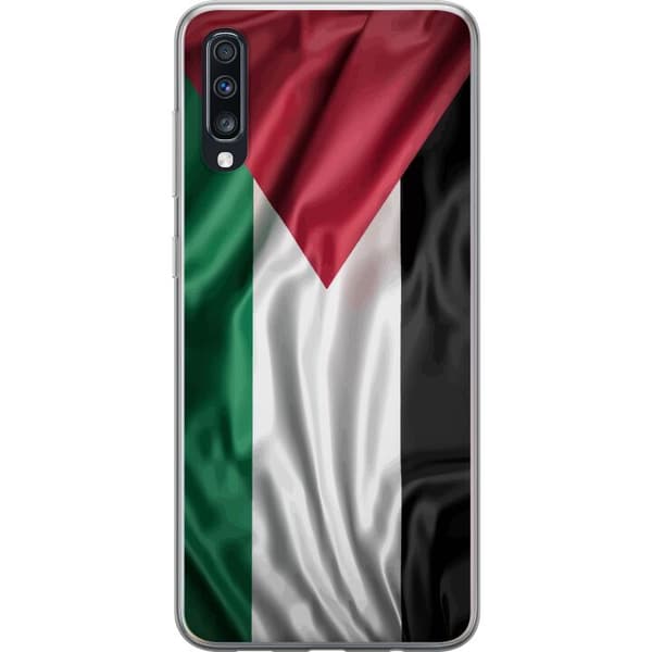 Samsung Galaxy A70 Gjennomsiktig deksel Palestinaflagget – ikoniskt symbol på frihet i rødt, svart, hvitt og grønt