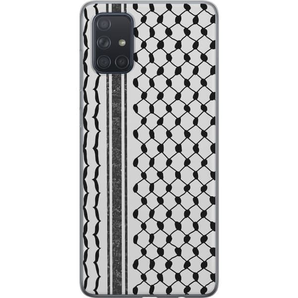 Samsung Galaxy A71 Gennemsigtig cover Palæstinensisk mønster - inspireret af traditionel stil keffiyeh-stof