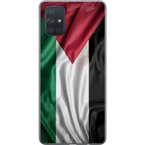 Samsung Galaxy A71 Läpinäkyvä kuori Palestiinan lippu – ikoninen vapauden symboli punaisessa, mustassa, valkoisessa ja vihreässä