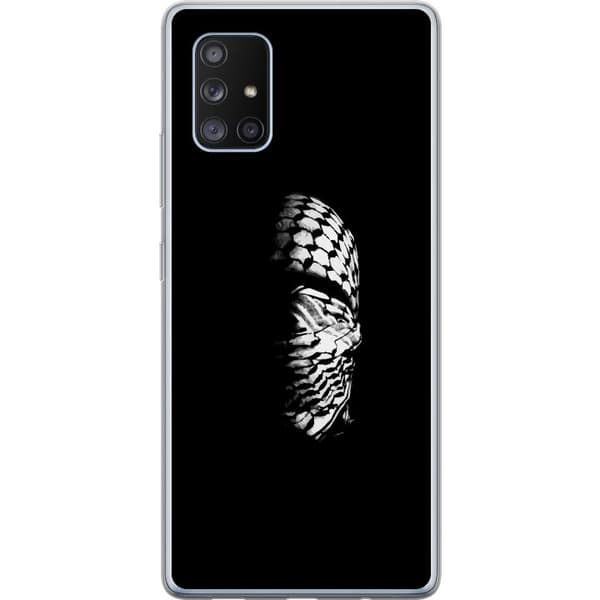 Samsung Galaxy A71 5G Gjennomsiktig deksel Keffiyeh-mønster - klassisk svart-hvit palestinsk sjal med kulturell betydning