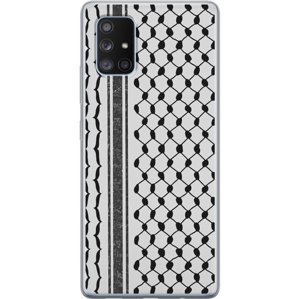 Samsung Galaxy A71 5G Läpinäkyvä kuori Palestiinalainen kuvio - perinteiseen tyyliin inspiroima keffiyeh-kangas