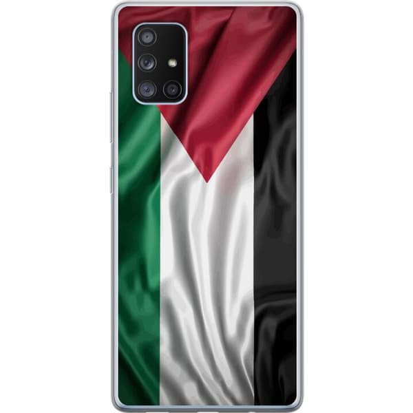 Samsung Galaxy A71 5G Läpinäkyvä kuori Palestiinan lippu – ikoninen vapauden symboli punaisessa, mustassa, valkoisessa ja vihreässä
