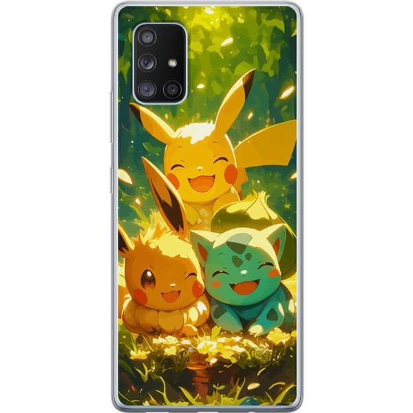 Samsung Galaxy A71 5G Gjennomsiktig deksel Pixelmonster spillstil - fargerik design for retro-elskende spillere