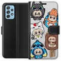Miniatyrbillede 1 af 3: Samsung Galaxy A72 5G Tegnebogsetui Labubu figur samling - Pop Mart Labubu The Monsters i farverigt design