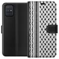 Pikkukuva 1 / 3: Samsung Galaxy A71 Lompakkokotelo Palestiinalainen kuvio - perinteiseen tyyliin inspiroima keffiyeh-kangas