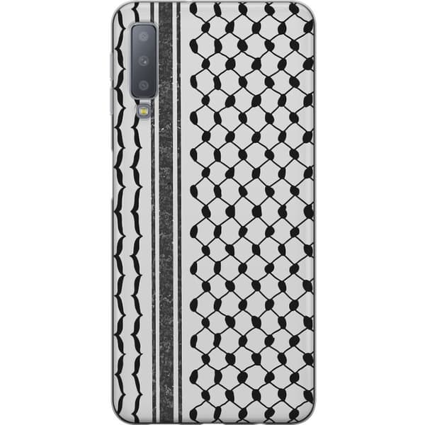 Samsung Galaxy A7 (2018) Genomskinligt Skal Palestinskt mönster – inspirerat av keffiyeh-tyg i traditionell stil