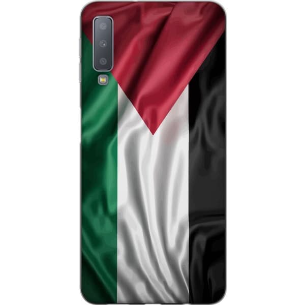 Samsung Galaxy A7 (2018) Läpinäkyvä kuori Palestiinan lippu – ikoninen vapauden symboli punaisessa, mustassa, valkoisessa ja vihreässä