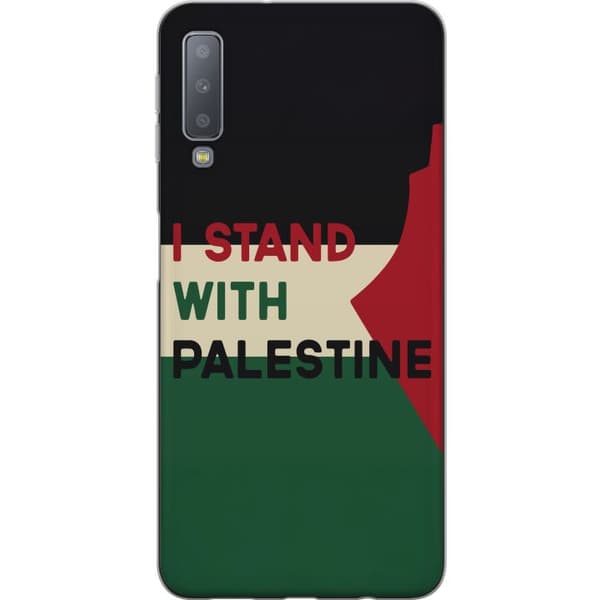 Samsung Galaxy A7 (2018) Läpinäkyvä kuori Pysähdy Palestiinan puolesta - solidaarisuussuunnittelu vahvalla viestillä