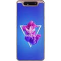 Miniatyrbillede 1 af 3: Samsung Galaxy A80 Gennemsigtig cover Adidas-inspireret blåt design - sporty motiv med retrovibe i blå toner