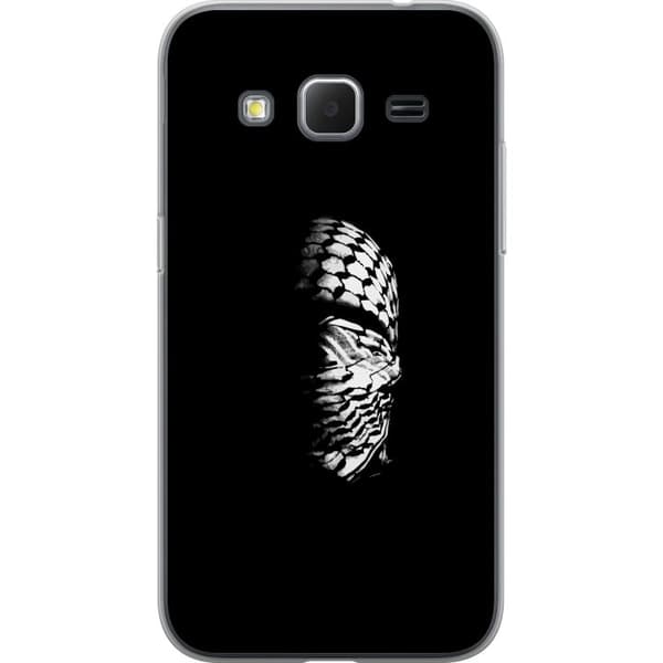 Samsung Galaxy Core Prime Gjennomsiktig deksel Keffiyeh-mønster - klassisk svart-hvit palestinsk sjal med kulturell betydning