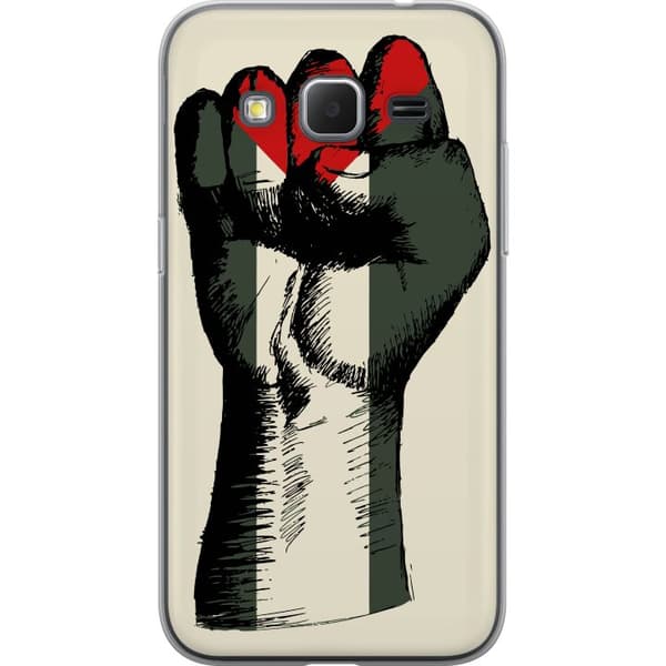 Samsung Galaxy Core Prime Gjennomsiktig deksel Hand knyttet i Palestinas farger - kraftig symbol for frihetsbevegelsen