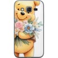 Miniatyrbilde 1 av 3: Samsung Galaxy Core Prime Gjennomsiktig deksel Nalle Puh med blomster - klassisk barnefavoritt i en blomstrende vår miljø