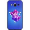 Pikkukuva 1 / 3: Samsung Galaxy Core Prime Läpinäkyvä kuori Adidas-inspiroitunut sininen muotoilu - urheilullinen motiivi retro-vibeillä sinisissä sävyissä