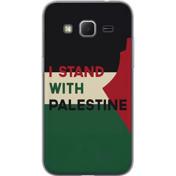 Samsung Galaxy Core Prime Gjennomsiktig deksel Stå opp for Palestina - solidaritetsdesign med en sterk melding