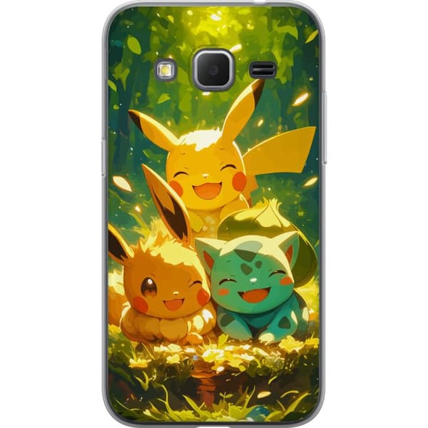 Samsung Galaxy Core Prime Gjennomsiktig deksel Pixelmonster spillstil - fargerik design for retro-elskende spillere