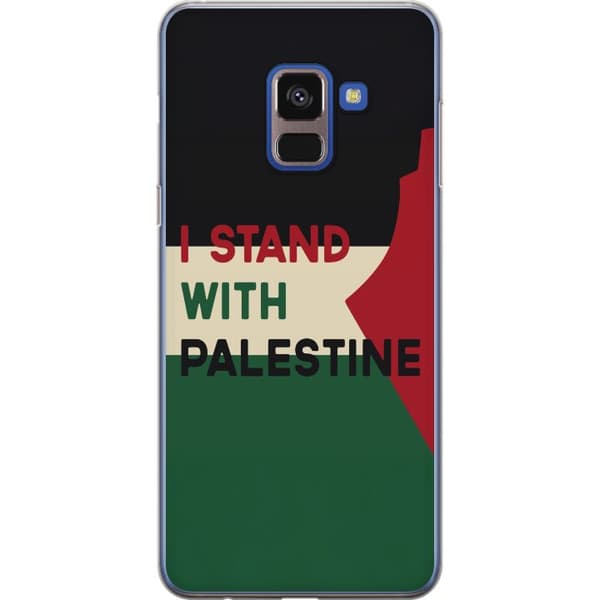 Samsung Galaxy A8 (2018) Gennemsigtig cover Stå sammen med Palæstina - solidaritetsdesign med en stærk besked