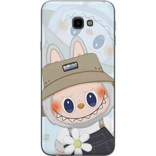 Samsung Galaxy J4+ Gjennomsiktig deksel Labubu med hatt - Pop Mart-figur Mr. Butcher i retrostil med karakter