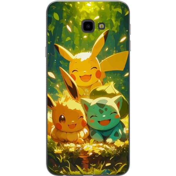 Samsung Galaxy J4+ Läpinäkyvä kuori Pixelmonster pelityyli - värikäs muotoilu retroa rakastaville pelaajille