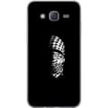 Miniatyrbilde 1 av 3: Samsung Galaxy J5 Gjennomsiktig deksel Keffiyeh-mønster - klassisk svart-hvit palestinsk sjal med kulturell betydning