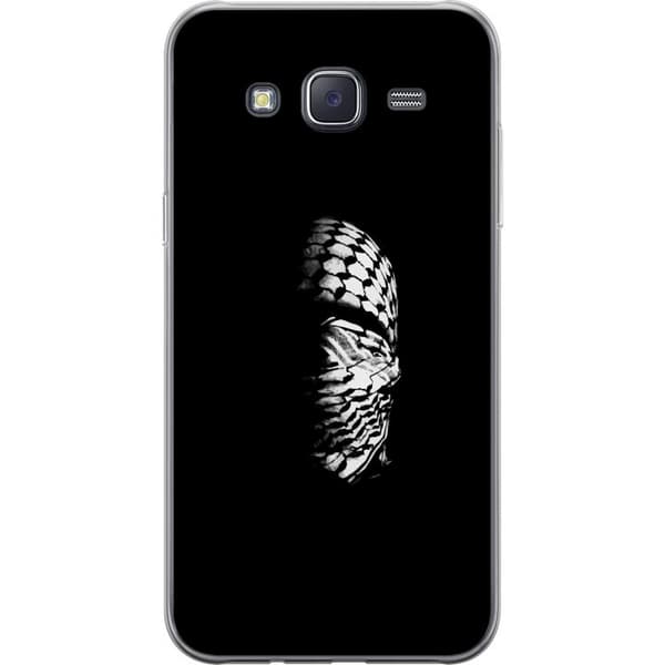 Samsung Galaxy J5 Gjennomsiktig deksel Keffiyeh-mønster - klassisk svart-hvit palestinsk sjal med kulturell betydning