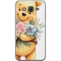 Miniatyrbilde 1 av 3: Samsung Galaxy J5 Gjennomsiktig deksel Nalle Puh med blomster - klassisk barnefavoritt i en blomstrende vår miljø