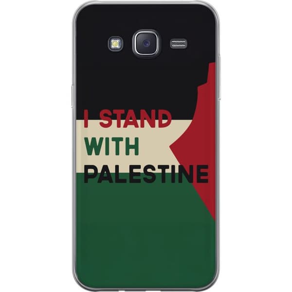 Samsung Galaxy J5 Gjennomsiktig deksel Stå opp for Palestina - solidaritetsdesign med en sterk melding