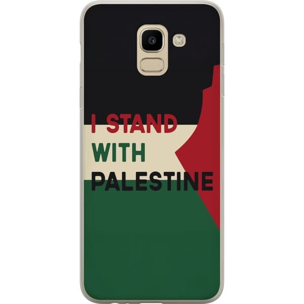 Samsung Galaxy J6 Genomskinligt Skal Stand with Palestine – solidaritetsdesign med starkt budskap