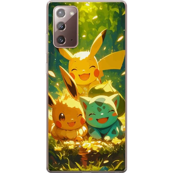 Samsung Galaxy Note20 Genomskinligt Skal Pixelmonster spelstil – färgstark design för retroälskande gamers