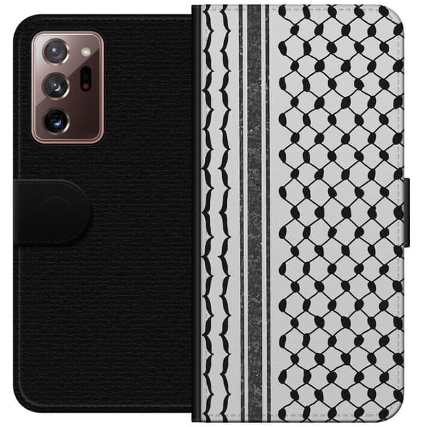 Samsung Galaxy Note20 Ultra Tegnebogsetui Palæstinensisk mønster - inspireret af traditionel stil keffiyeh-stof