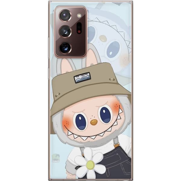 Samsung Galaxy Note20 Ultra Genomskinligt Skal Labubu med hatt – Pop Mart-figur Mr. Butcher i retro stil med karaktär