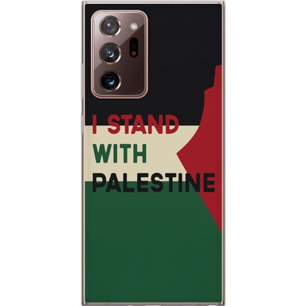Samsung Galaxy Note20 Ultra Gennemsigtig cover Stå sammen med Palæstina - solidaritetsdesign med en stærk besked