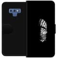 Miniatyrbillede 1 af 3: Samsung Galaxy Note9 Tegnebogsetui Keffiyeh-mønster - klassisk sort-hvid palæstinensisk tørklæde med kulturel betydning