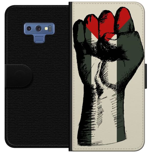Samsung Galaxy Note9 Tegnebogsetui Hånd bundet i Palæstinas farver - kraftfuldt symbol for frihedsbevægelsen