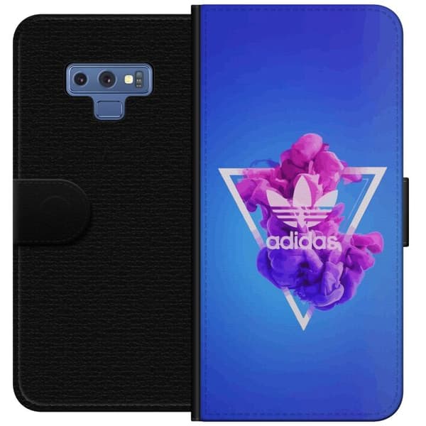 Samsung Galaxy Note9 Tegnebogsetui Adidas-inspireret blåt design - sporty motiv med retrovibe i blå toner