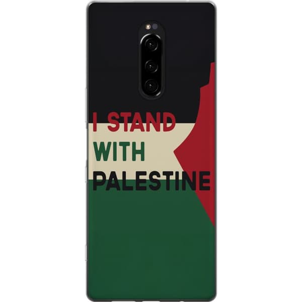 Sony Xperia 1 Gennemsigtig cover Stå sammen med Palæstina - solidaritetsdesign med en stærk besked